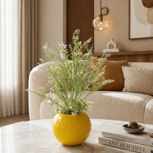 Golden Meadow Fern Decorative Vase