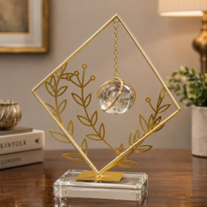 Golden Crystal Bloom Decor