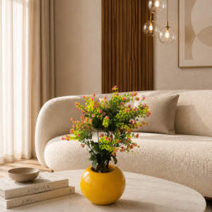 Golden Bloom Mini Floral Vase Arrangement