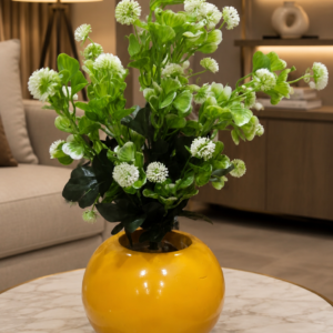 BloomSphere White Blossom Vase