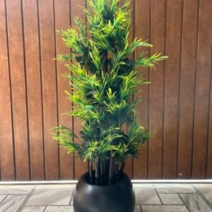 Artificial Bamboo Grass Plant with Black Pot