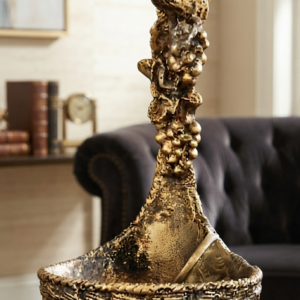 Golden Bird and Basket Decorative Centerpiece