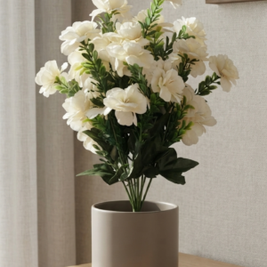Elegant White Faux Floral Stem Bunch