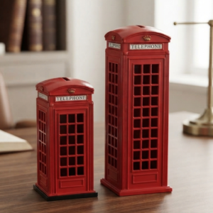 Red Telephone Box Coin Bank