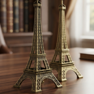 Vintage Brass Eiffel Tower Decor Set