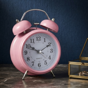 Pink Twin Bell Alarm Clock