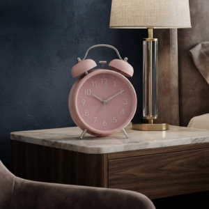 Pink Twin Bell Alarm Clock