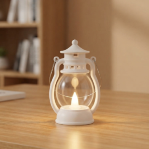 White LED Hurricane Lantern