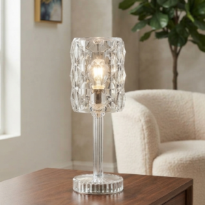 Crystal Faceted Stem Accent Lamp