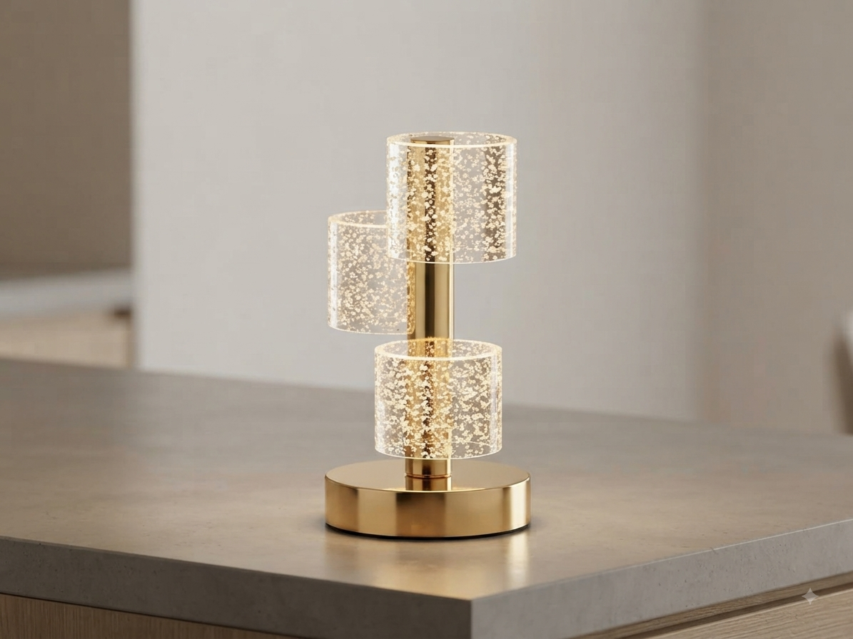 Modern Gold Bubble Accent Lamp