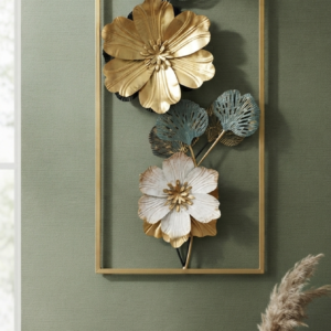 Rectangular Floral Metal Wall Art