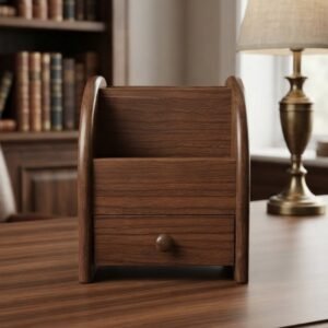 Wooden Desktop Organizer with Drawer