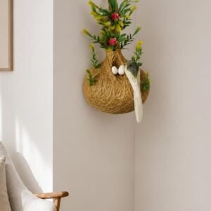 Rustic Hanging Bird Nest Wall Decor