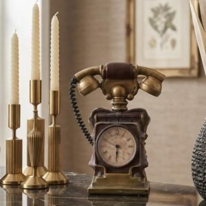 Vintage Telephone Table Clock