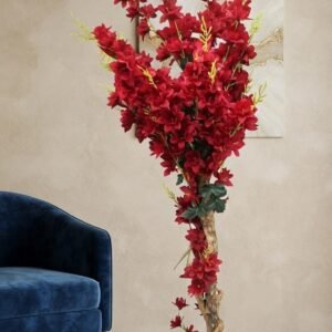 Crimson Blossom Floor Tree