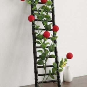 Decorative Ladder with Faux Red Berry Vine