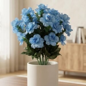 Serene Blue Faux Floral Stem Bunch