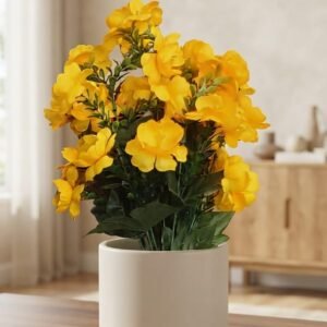 Vibrant Yellow Faux Floral Stem Bunch