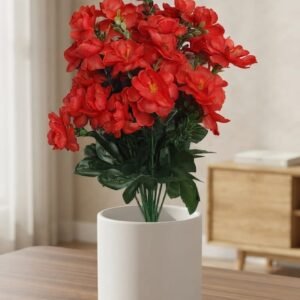 Vibrant Red Faux Floral Stem Bunch