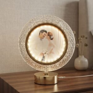 Golden Aura Personalized Photo Lamp
