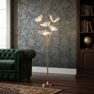Golden Butterfly Acrylic LED Floor Lamp