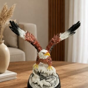 Majestic Soaring Eagle Decorative Statue – Mountain Peak Sculpture