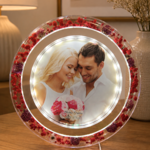 Floral Bloom LED Custom Photo Frame