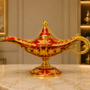 Royal Red & Gold Genie Magic Lamp Decor