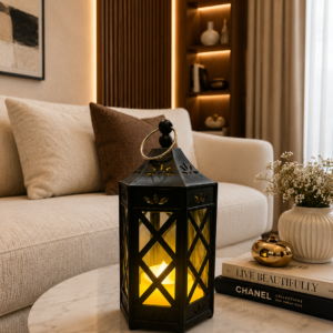 Vintage Black Lattice Decorative Lantern