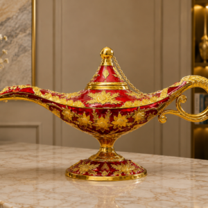 Royal Red & Gold Genie Magic Lamp Decor