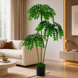 Artificial Multi-Tiered Green Leaf Plant