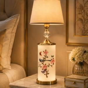 Elegant Floral Ceramic Table Lamp