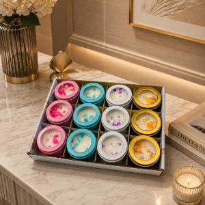 Round Scented Candle Tin Gift Set