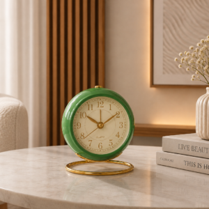 Vintage Green Table Clock