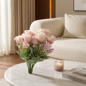 Luxury Blush Rose Artificial Flower Bouquet