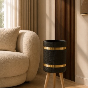 Mid-Century Modern Gold-Band Planter