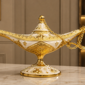 Royal Ivory & Gold Genie Magic Lamp