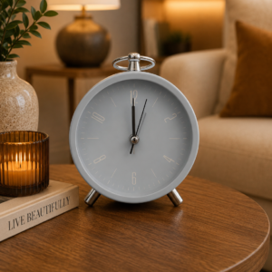 Modern Grey Table Clock