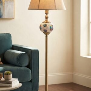Multicolor Mosaic Globe Floor Lamp