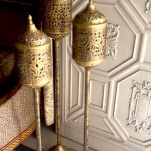 antique brass floor candle lamp